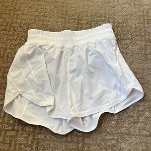 White Lululemon shorts!!!